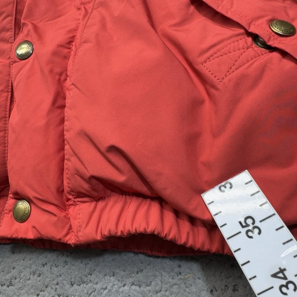 Polo Ralph Lauren Jacket Boys 14-16 Red Puffer Hooded Down Zip Taffeta